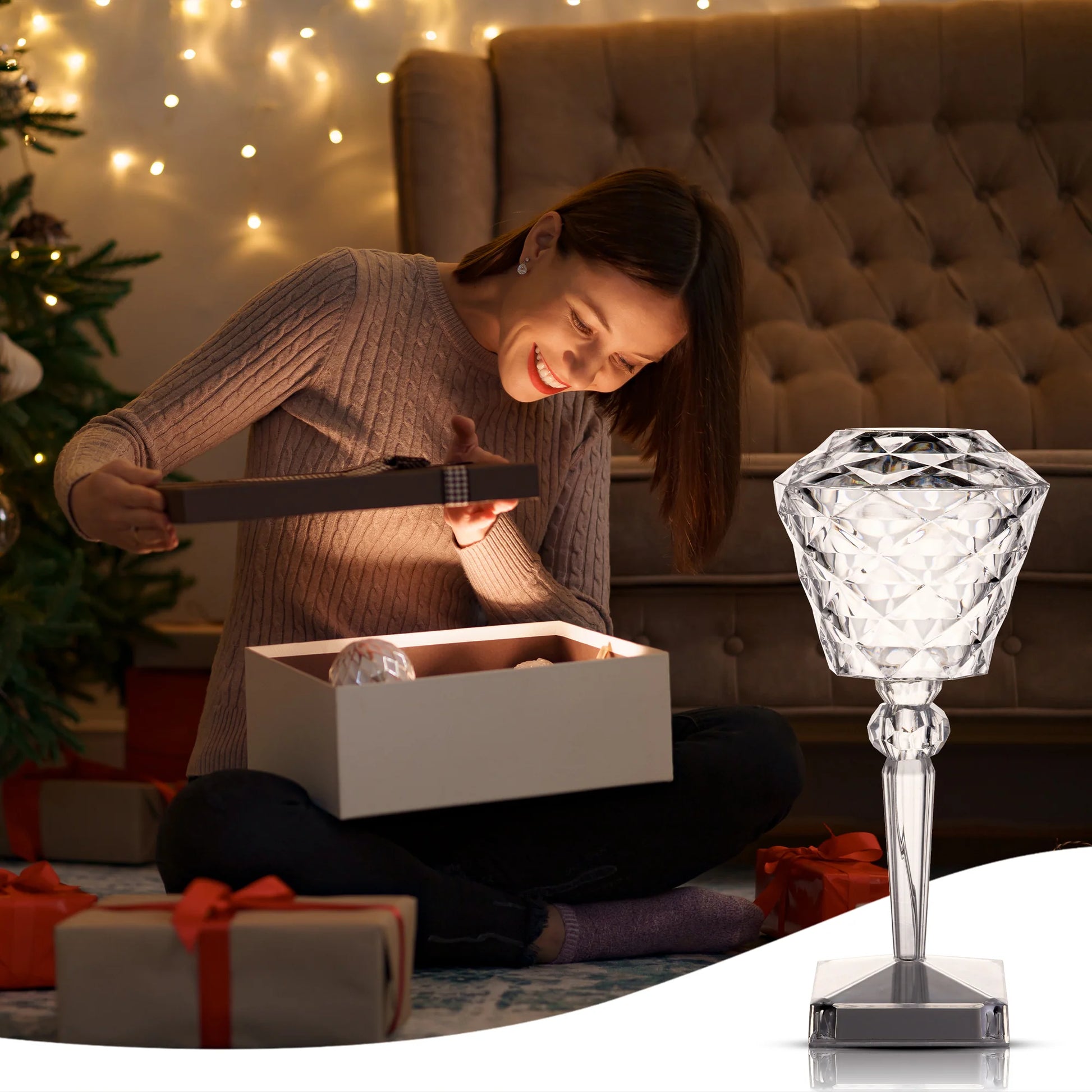 Rose Table Lamp Crystal Light