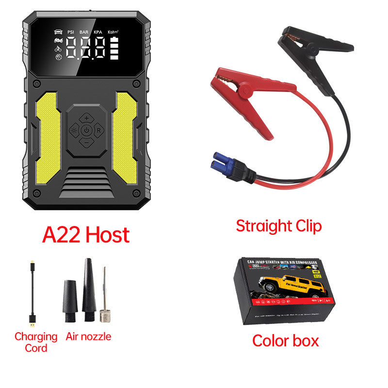 Car Jump Starter With Air Compressor Portable 12V Jump Starter Power Bank Battery Pack Lithium Battery Booster