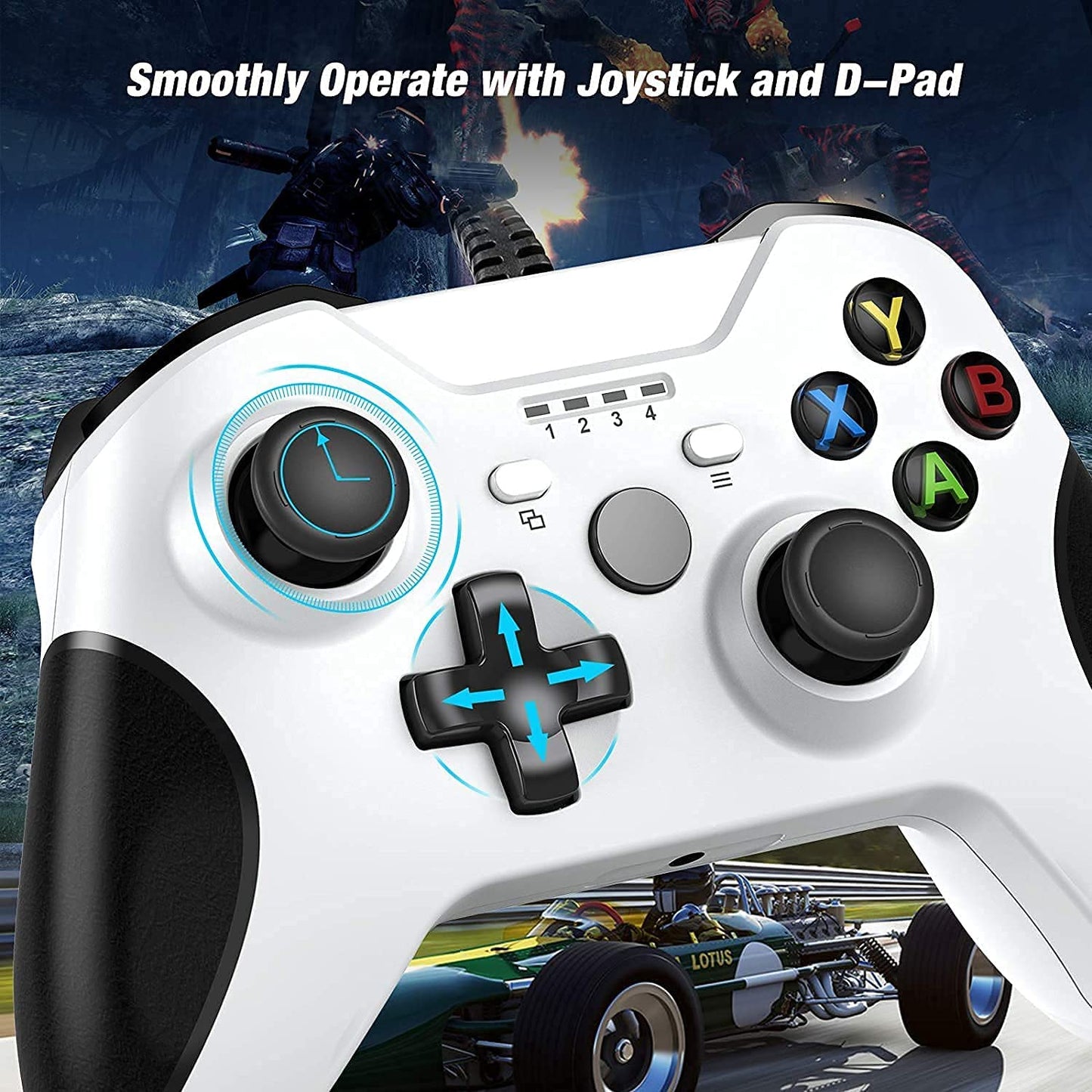 Controller Wired for Xbox One Xbox Wired Controller Gamepad with Headphone Jack for Xbox One/One S/One X/Series X/S/PC Windows 7/8/10 (White)