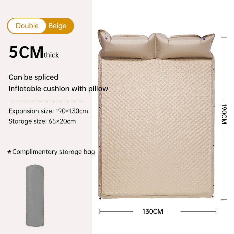 Product camouflage Can Be Spliced Self Inflating Cushion Air Mattress Camping Mat With Pillow