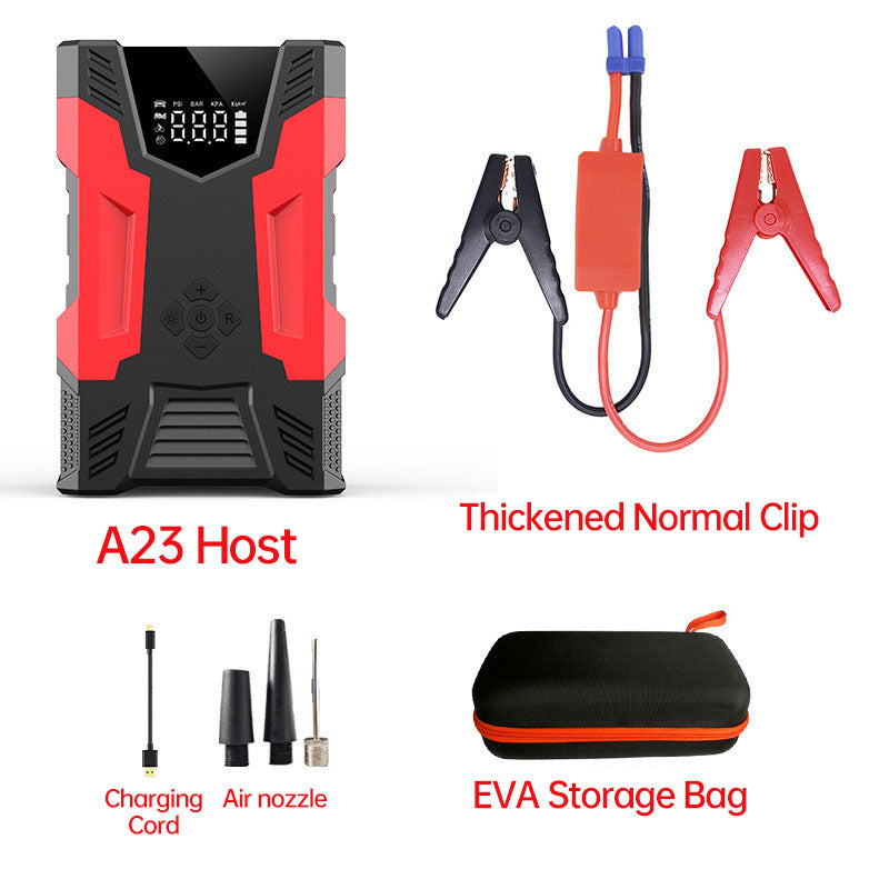 Car Jump Starter With Air Compressor Portable 12V Jump Starter Power Bank Battery Pack Lithium Battery Booster