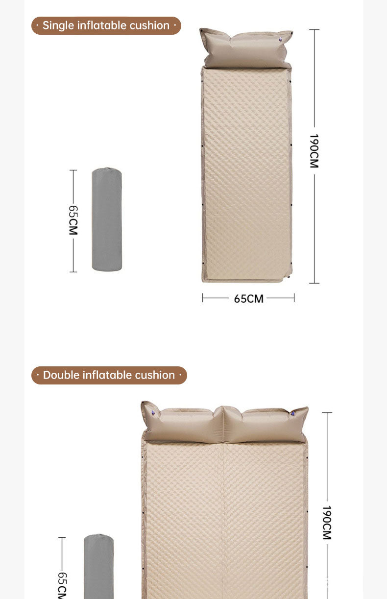 Product camouflage Can Be Spliced Self Inflating Cushion Air Mattress Camping Mat With Pillow