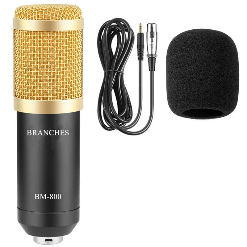 BM800 Mikrofon Condenser Sound Recording BM 800 Microphone With Shock Mount For Radio Braodcasting Singing Recording KTV Karaoke