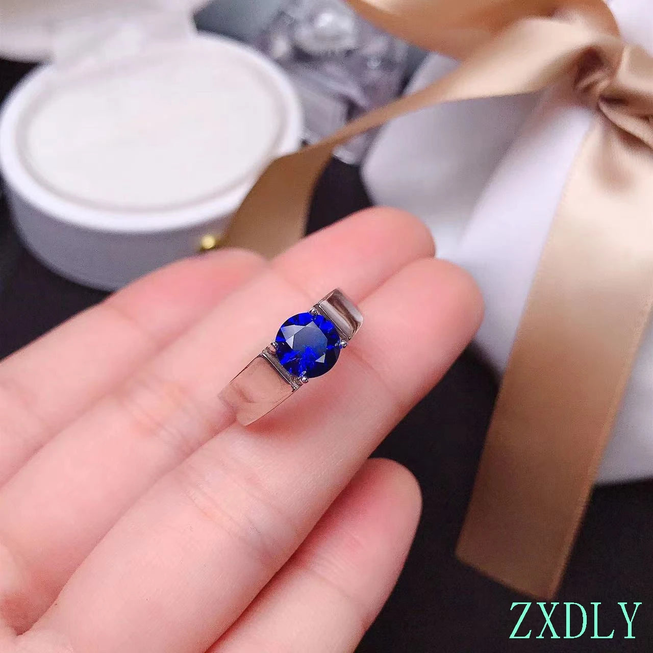 2022 Classic Blue Sapphire Ring for Women men Jewelry Real 925 Silver Good Gift No Sign Engagement Ring For Wedding