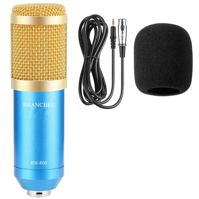 BM800 Mikrofon Condenser Sound Recording BM 800 Microphone With Shock Mount For Radio Braodcasting Singing Recording KTV Karaoke