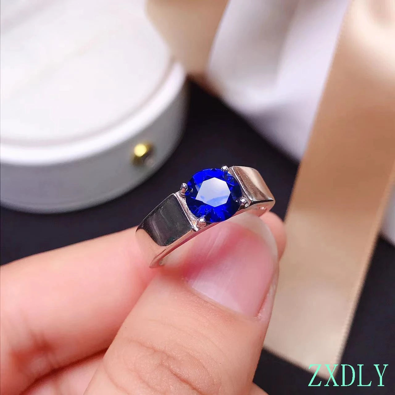 2022 Classic Blue Sapphire Ring for Women men Jewelry Real 925 Silver Good Gift No Sign Engagement Ring For Wedding