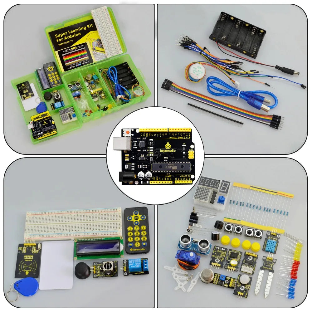 NEW ! Keyestudio Super Starter kit with V4.0 Board for Arduino Starter kit for UNOR3 32Projects + Tutorial W/Gift Box