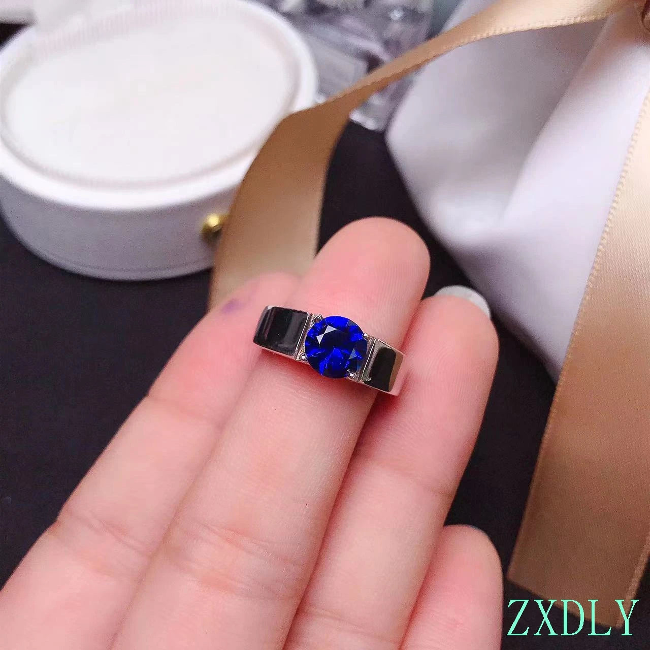 2022 Classic Blue Sapphire Ring for Women men Jewelry Real 925 Silver Good Gift No Sign Engagement Ring For Wedding