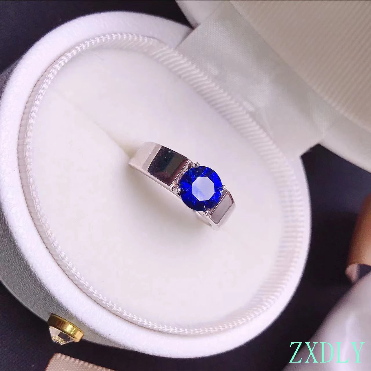 2022 Classic Blue Sapphire Ring for Women men Jewelry Real 925 Silver Good Gift No Sign Engagement Ring For Wedding