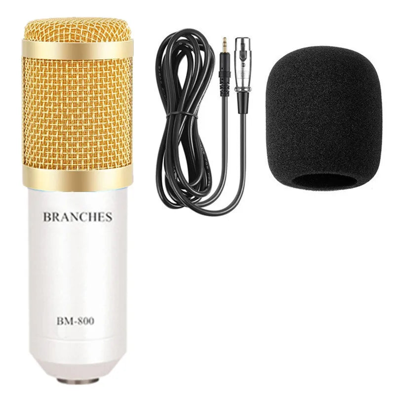 BM800 Mikrofon Condenser Sound Recording BM 800 Microphone With Shock Mount For Radio Braodcasting Singing Recording KTV Karaoke