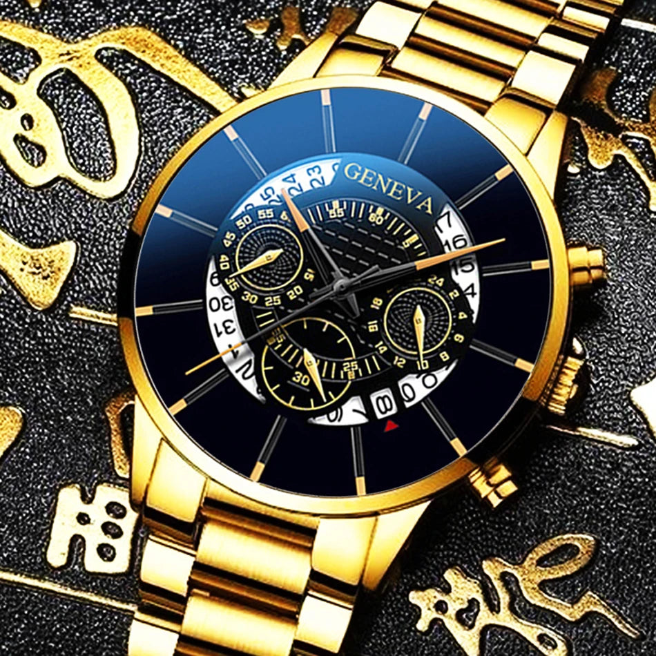 Men Watch Fashion Stainless Steel Luxury Calendar Business Exquisite Watches Male Clock Sports Wristwatch Relogio Masculino