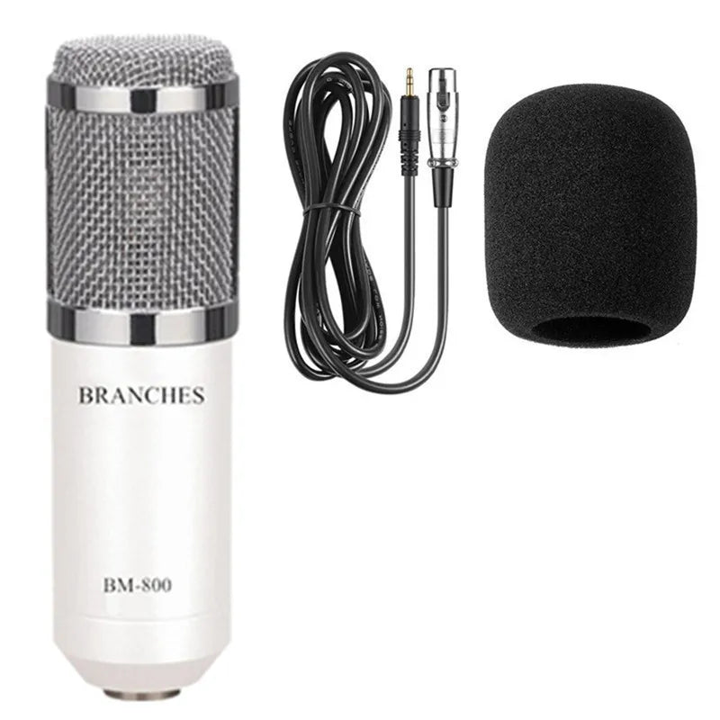 BM800 Mikrofon Condenser Sound Recording BM 800 Microphone With Shock Mount For Radio Braodcasting Singing Recording KTV Karaoke