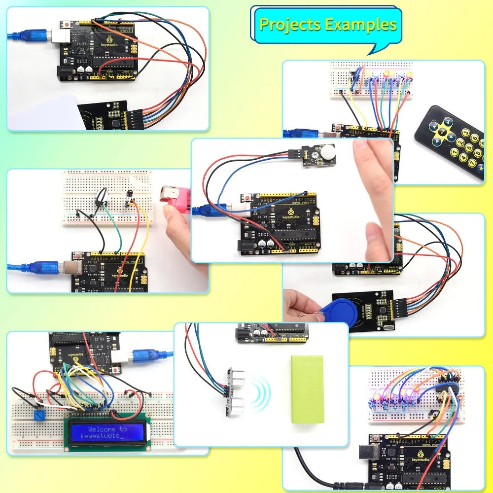 NEW ! Keyestudio Super Starter kit with V4.0 Board for Arduino Starter kit for UNOR3 32Projects + Tutorial W/Gift Box