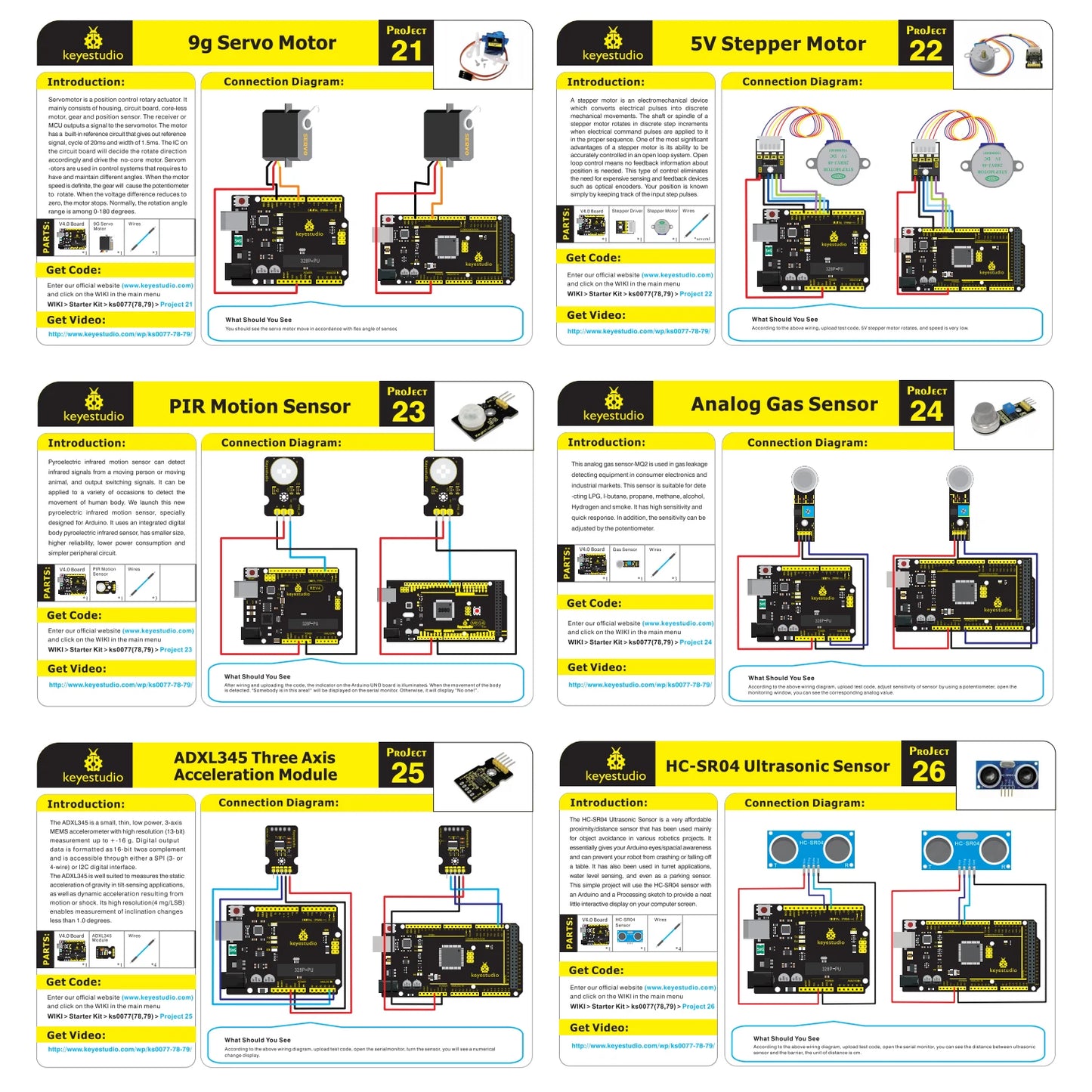 NEW ! Keyestudio Super Starter kit with V4.0 Board for Arduino Starter kit for UNOR3 32Projects + Tutorial W/Gift Box