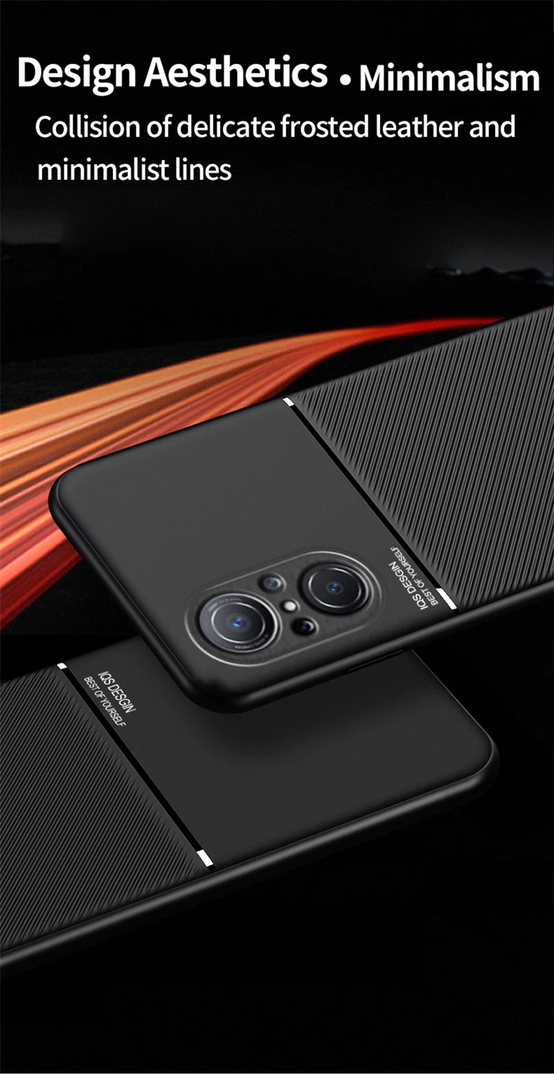 For Hauwei Nova 9 Case Leather Magnet Car Holde Phone Case For Huawei Nova 9 SE Huawey Nova9se Silicone Shockproof Back Cover