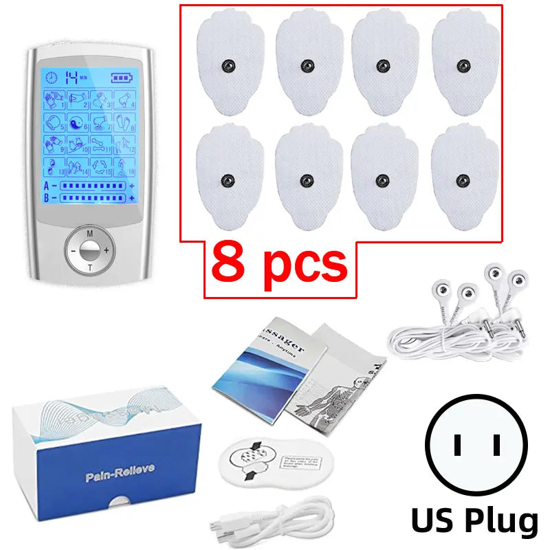 New Tens Unit Relax Muscle Stimulator Body Massage Digital Therapy 16 Modes EMS Acupuncture Slimming Machine Electrostimulator