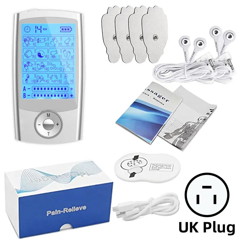 New Tens Unit Relax Muscle Stimulator Body Massage Digital Therapy 16 Modes EMS Acupuncture Slimming Machine Electrostimulator