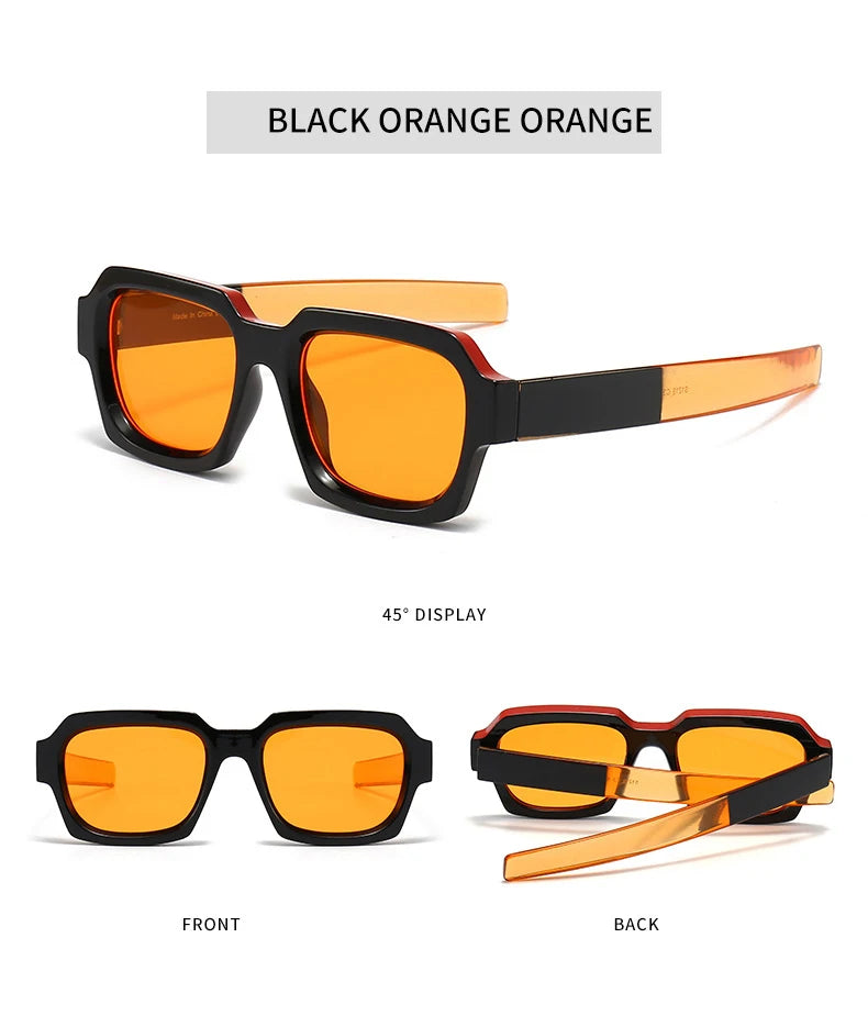 KAMMPT Vintage Square Sunglasses Men 2023 New in Fashion Shades Women Trendy Ins Luxury Brand Designer UV400 Protection Eyewear