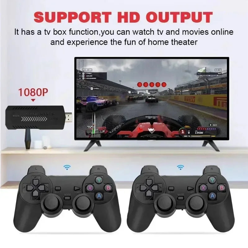 X2 Plus GD10 Game Stick 256G 4K HD Video Game Console Double Wireless 2.4G Controller Retro Console Christmas Gift