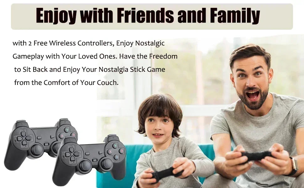 X2 Plus GD10 Game Stick 256G 4K HD Video Game Console Double Wireless 2.4G Controller Retro Console Christmas Gift