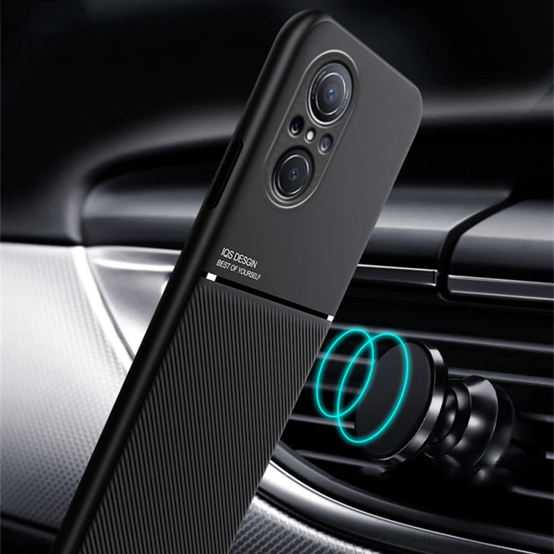 For Hauwei Nova 9 Case Leather Magnet Car Holde Phone Case For Huawei Nova 9 SE Huawey Nova9se Silicone Shockproof Back Cover