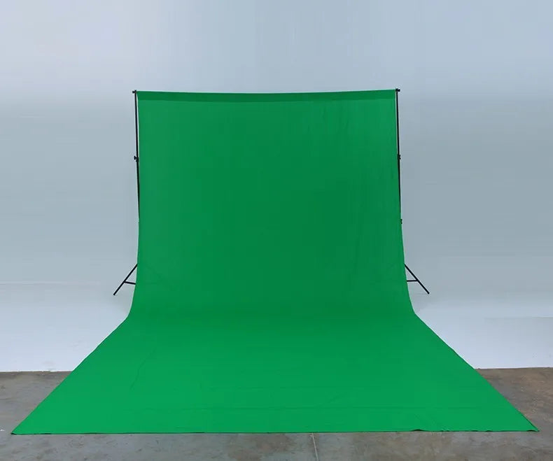 Photography Backdrops Green Screen Chromakey Shooting Background Cloth Polyester Cotton Photo Studio with Stand for Live 3X6M