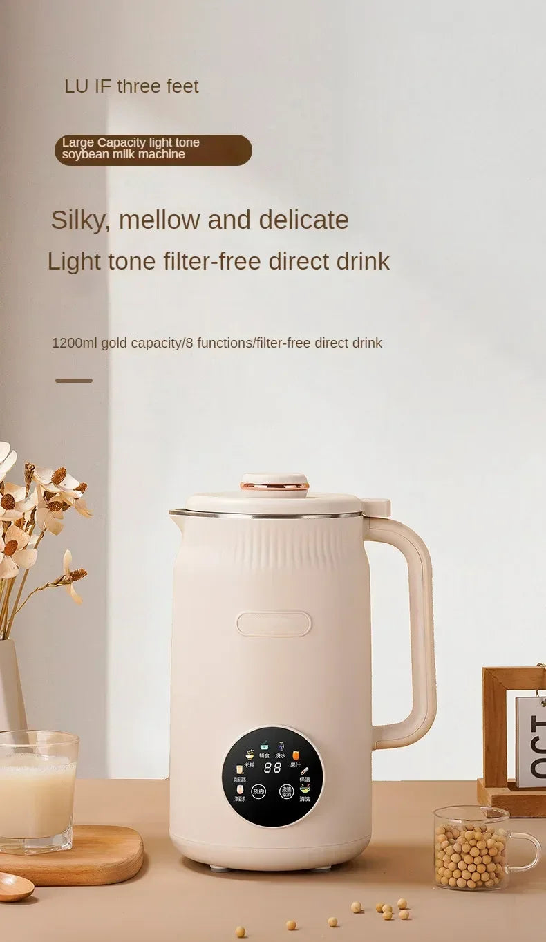 220V Electric Soybean Milk Machine Automatic Intelligent Food Blender Fruit Juicer Water Boiling Kettle Rice Paste Maker