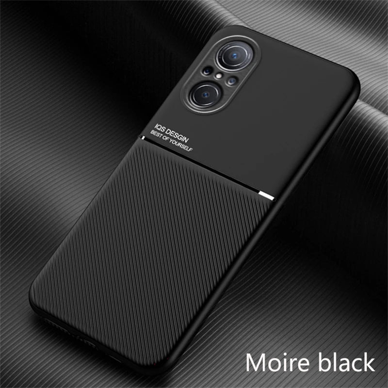 For Hauwei Nova 9 Case Leather Magnet Car Holde Phone Case For Huawei Nova 9 SE Huawey Nova9se Silicone Shockproof Back Cover