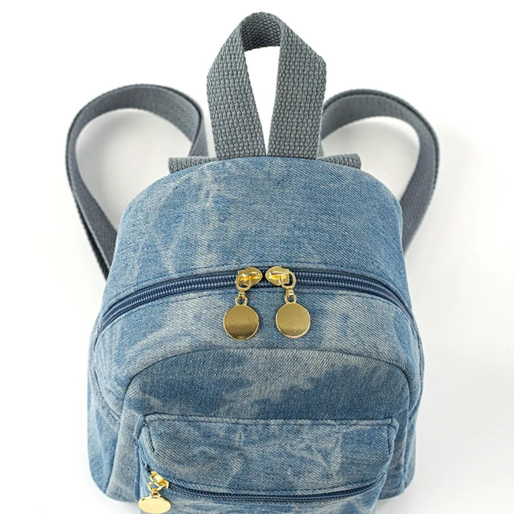 Denim Fashion Backpacks for Women Latest Trend Students School Bag Small Mini Rucksack Mochilas Para Mujer  Bolsa Feminina