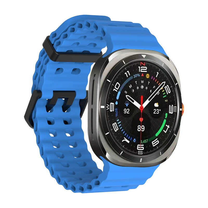 1:1 Marine Band For Samsung Galaxy Watch Ultra 47mm Strap Accessories Sport Silicone Bracelet Correa For Samsung Galaxy Ultra 47