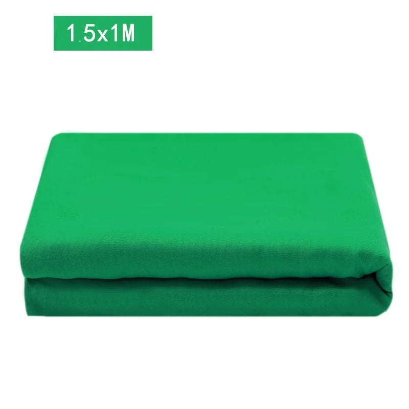 Photography Backdrops Green Screen Chromakey Shooting Background Cloth Polyester Cotton Photo Studio with Stand for Live 3X6M