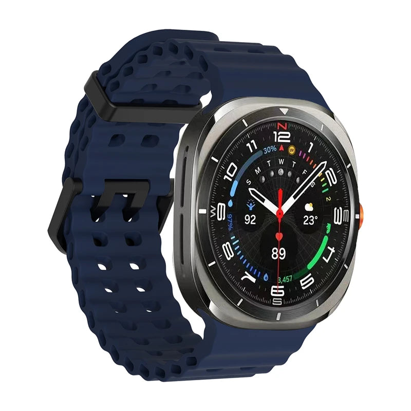 1:1 Marine Band For Samsung Galaxy Watch Ultra 47mm Strap Accessories Sport Silicone Bracelet Correa For Samsung Galaxy Ultra 47