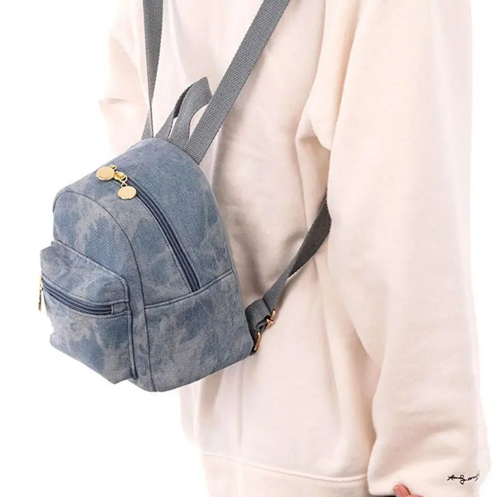 Denim Fashion Backpacks for Women Latest Trend Students School Bag Small Mini Rucksack Mochilas Para Mujer  Bolsa Feminina