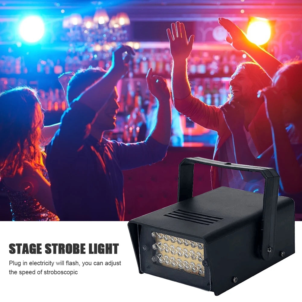 Flash LED White Stage Flash Lighting Strobe Lights Gift Adjustable Speed KTV DJ Disco Party Strobe Light