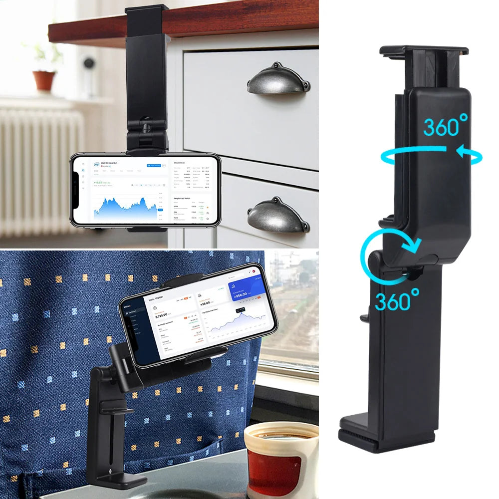 Universal Airplane Phone Holder Portable Travel Stand Desk Flight Foldable Rotatable Selfie Holding Train Seat Stand Support