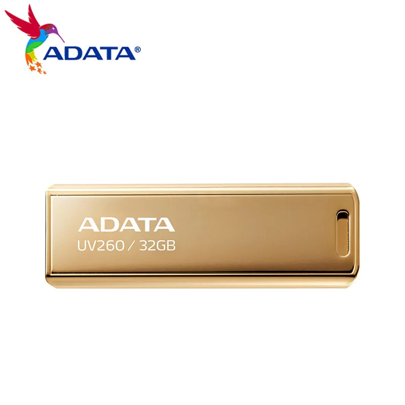 ADATA Gold USB 2.0 Pen Drive UV260 32GB Metal USB Flash Drive for Computer