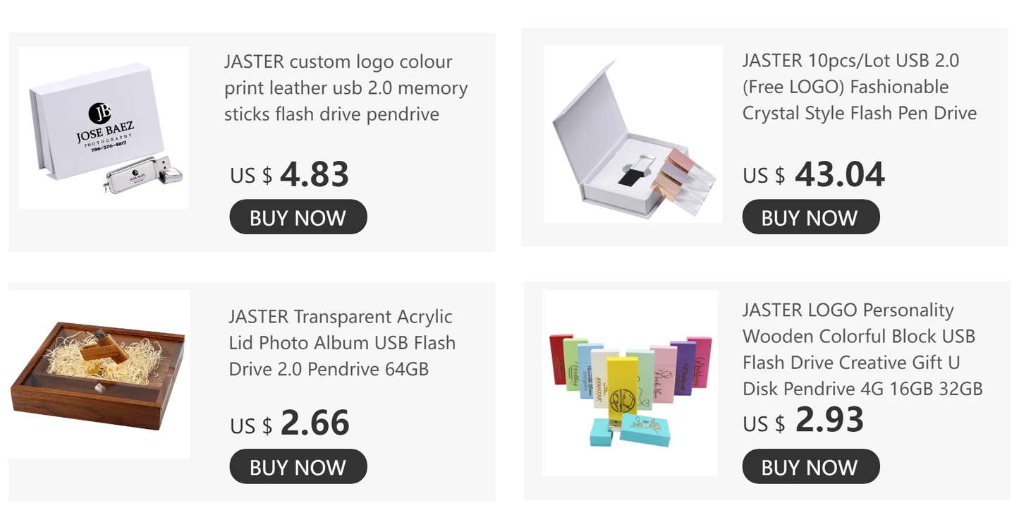 JASTER  USB Flash Drive  Beech Ballpoint Pen Case+ U stick 2.0 4GB 8GB 16GB 32GB 64GB Pendrive Exquisite Gift (Free Custom Logo)