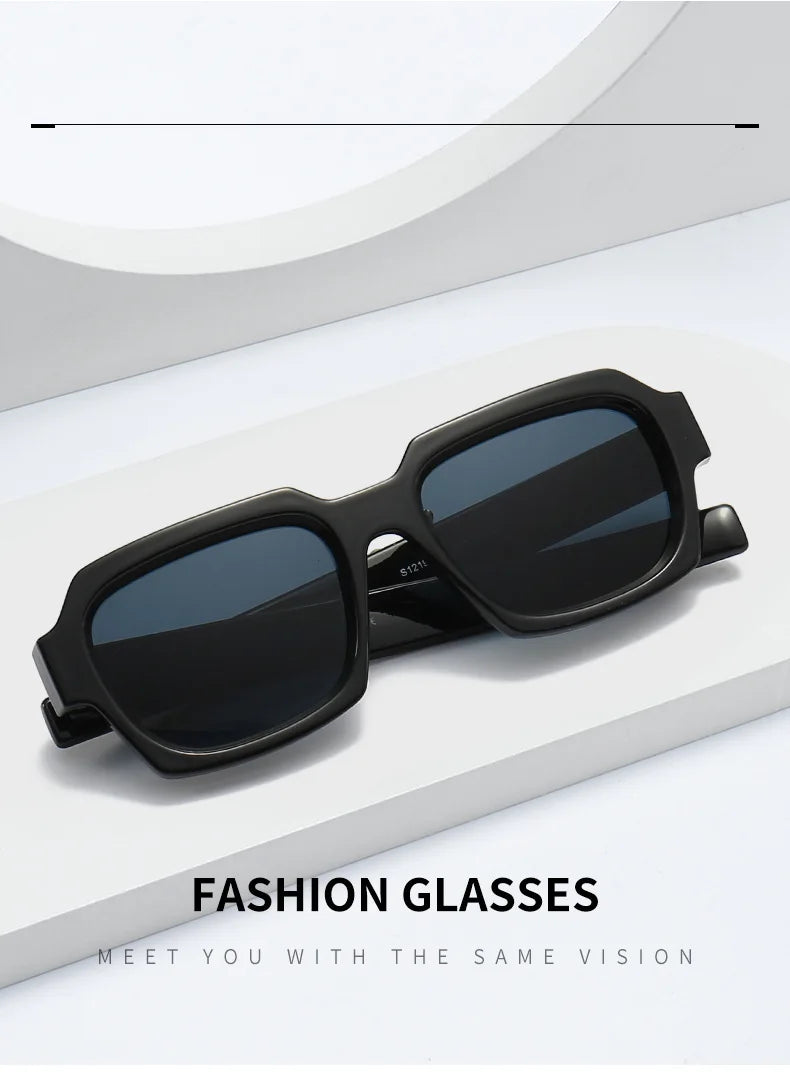 KAMMPT Vintage Square Sunglasses Men 2023 New in Fashion Shades Women Trendy Ins Luxury Brand Designer UV400 Protection Eyewear