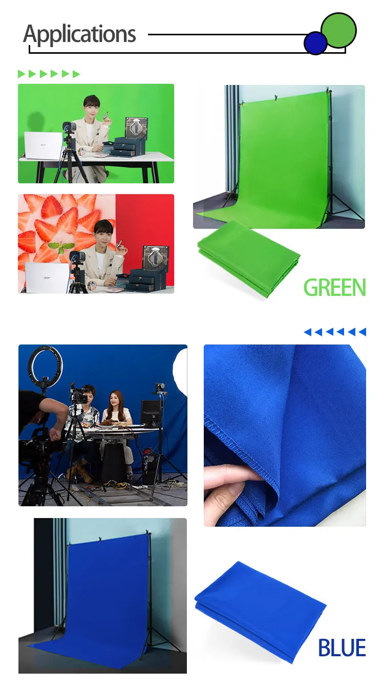 MIAOTU Photography Backdrops Green/White/Black/Grey Muslin Cotton Green Screen Chromakey Photo Background Cloth Shoot Props