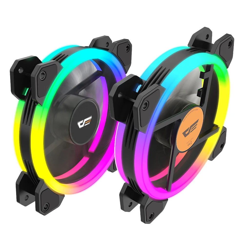 Darkflash DR11 PRO aura sync ARGB Mute 120mm FAN PC Computer Case Cooling Fan RGB remote control Double halo Cooler 12CM LED Fan