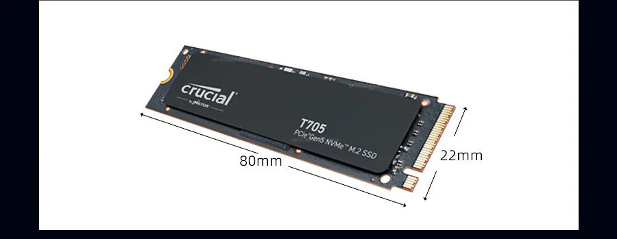 Crucial T705 PCIE5.0 Solid State Drive M.2 Interface 1T/2T/4T notebook desktop SSD with Heatsink