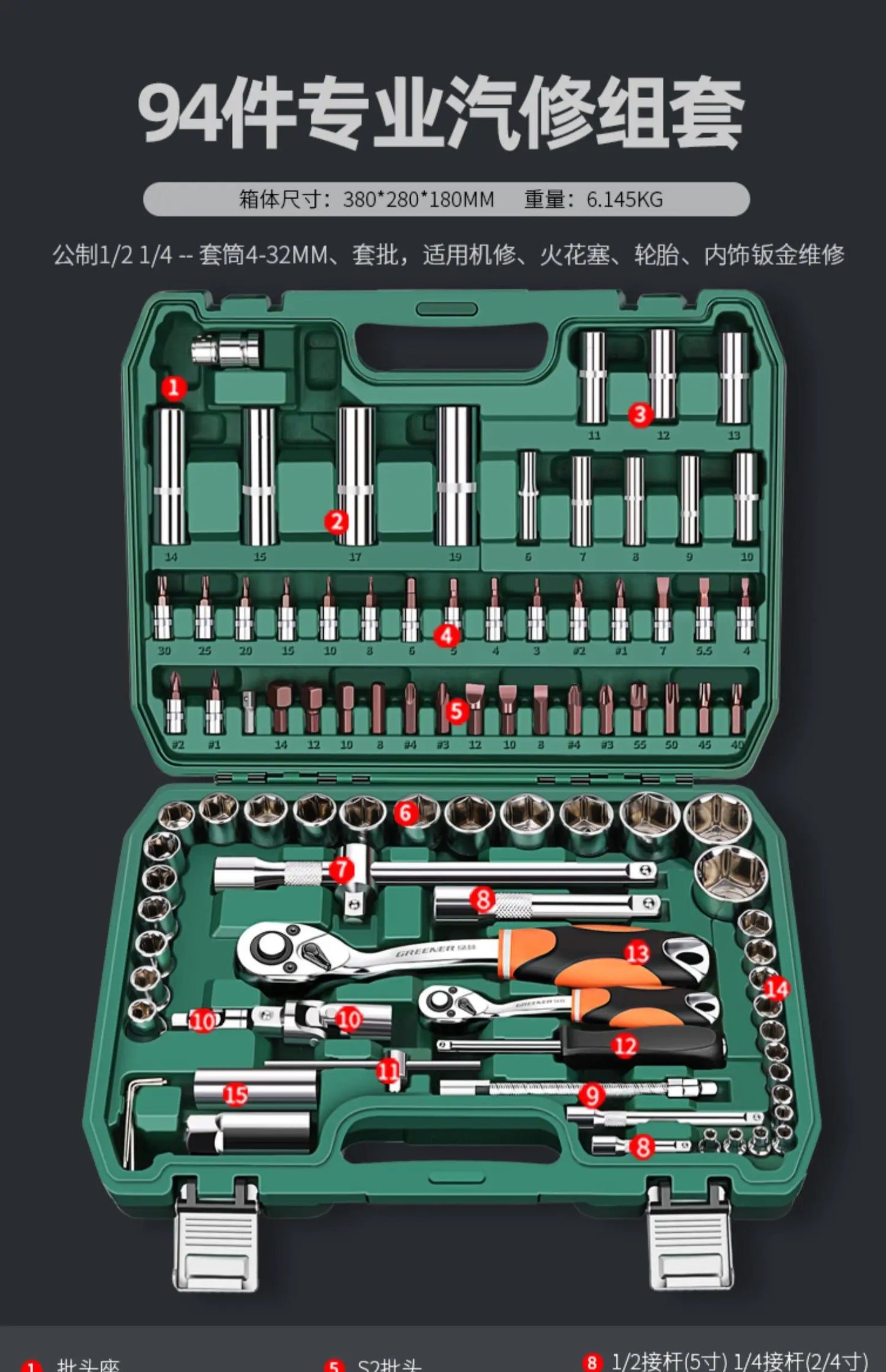 NEW Auto Repair Tools Box Sets Electrician Spanner Anti-fall Case Waterproof Shockproof Safety Parts Organizer Anti-fall Toolbox