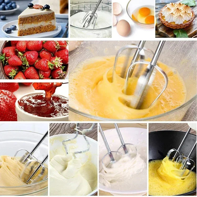 100W Electric Mixer Egg Beater handheld Food Mixers Eggs Stiring blender Kitchen Cooking Tools For Baking Stirrer