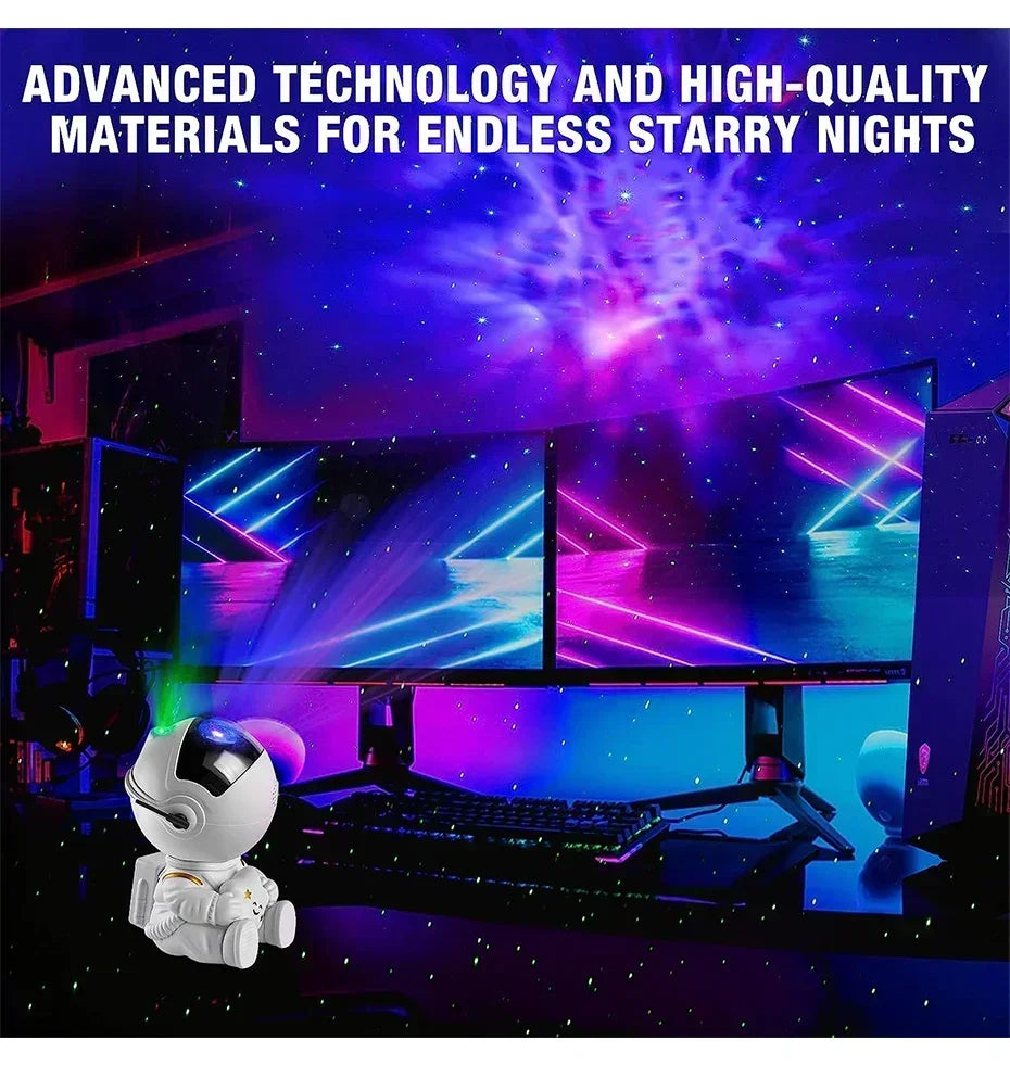 Galaxy Star Astronaut Projector LED Night Light Starry Sky Porjectors Lamp Decoration Bedroom Room Decorative For Children Gifts