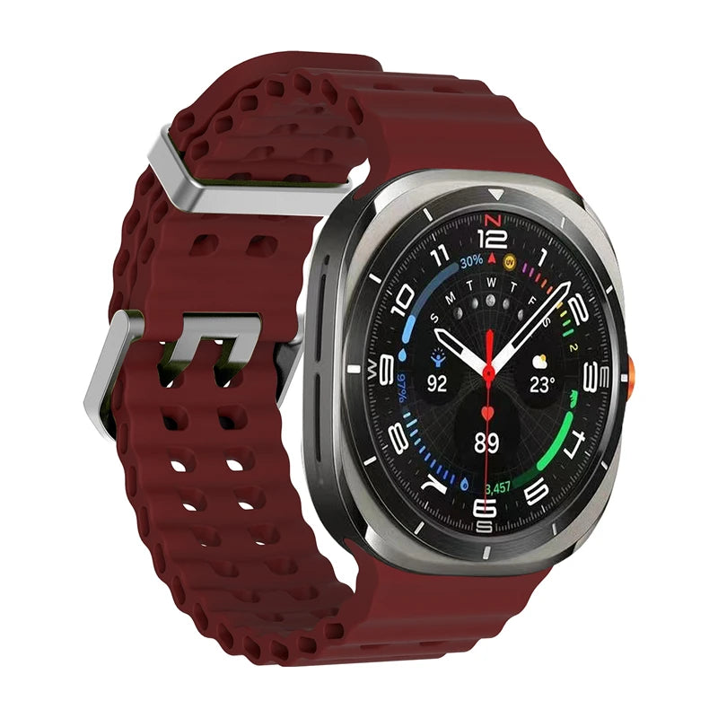 1:1 Marine Band For Samsung Galaxy Watch Ultra 47mm Strap Accessories Sport Silicone Bracelet Correa For Samsung Galaxy Ultra 47