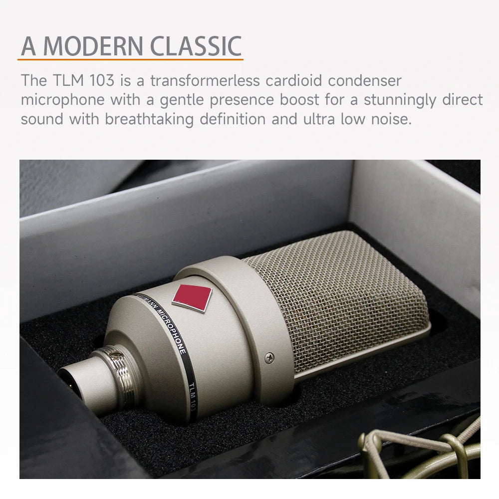 TLM 103 Studio Condenser Sound Recording Microphone Condenser Microphone voice over for studio recording