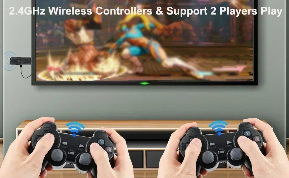 X2 Plus GD10 Game Stick 256G 4K HD Video Game Console Double Wireless 2.4G Controller Retro Console Christmas Gift