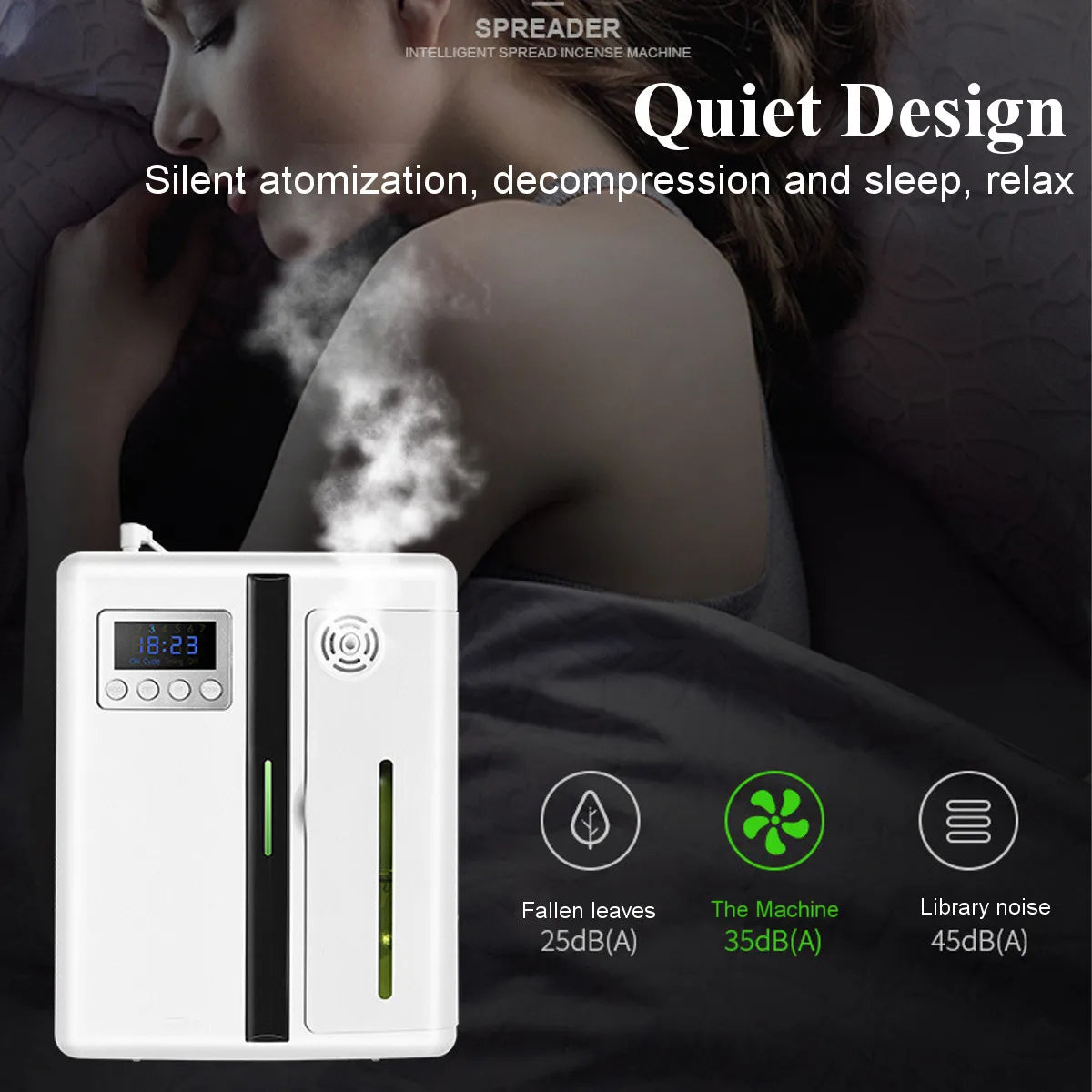 160ml Waterless Scent Diffuser Bluetooth Wall-Mounted Fragrance Machine Smart Scent Diffuser For Essential Oil Hotel Home