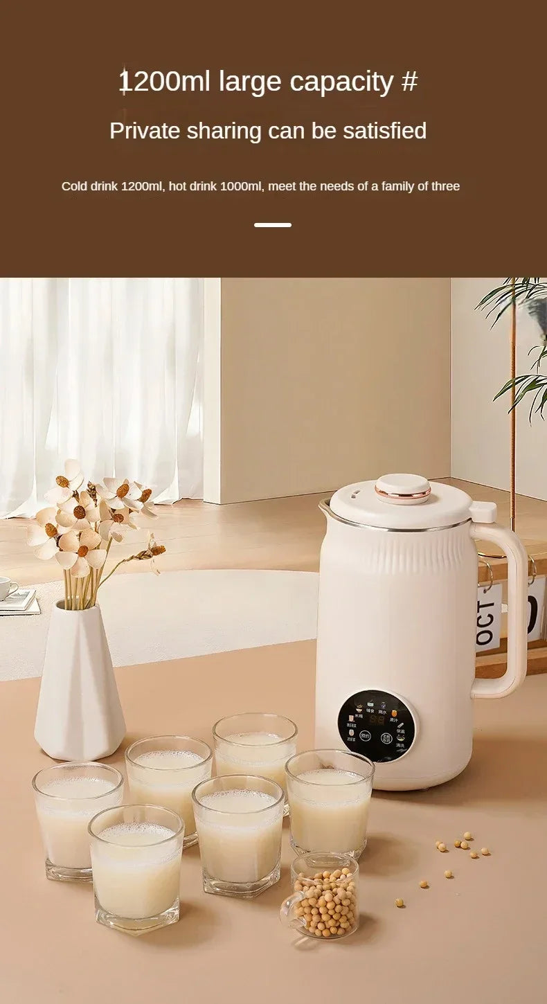 220V Electric Soybean Milk Machine Automatic Intelligent Food Blender Fruit Juicer Water Boiling Kettle Rice Paste Maker