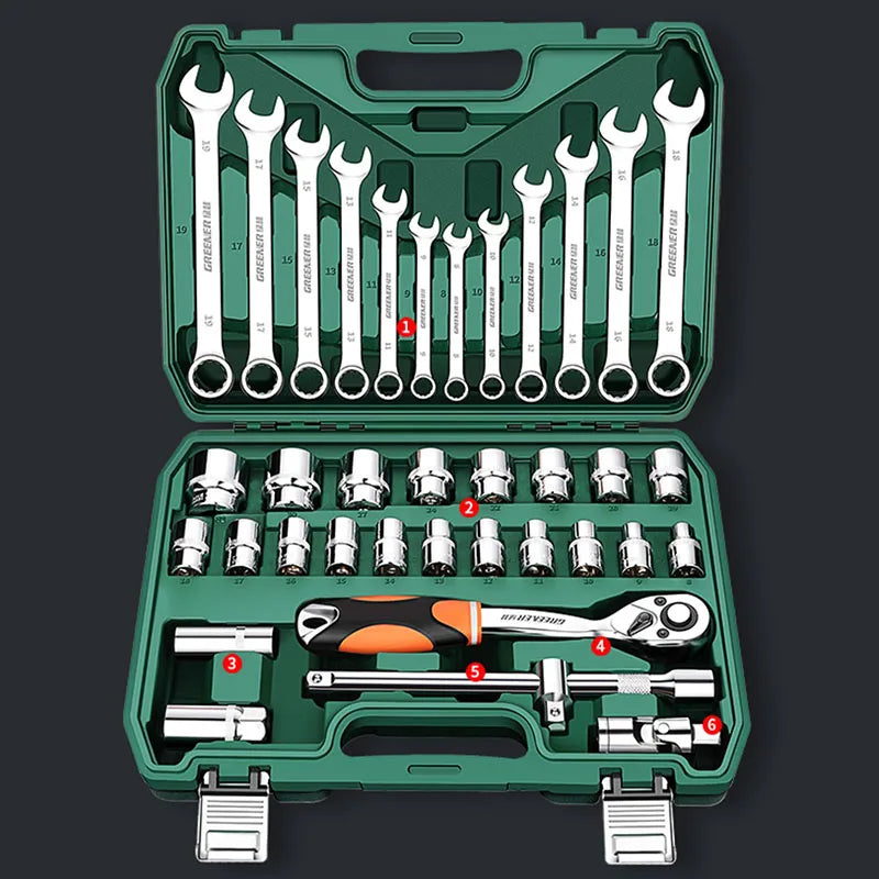 NEW Auto Repair Tools Box Sets Electrician Spanner Anti-fall Case Waterproof Shockproof Safety Parts Organizer Anti-fall Toolbox